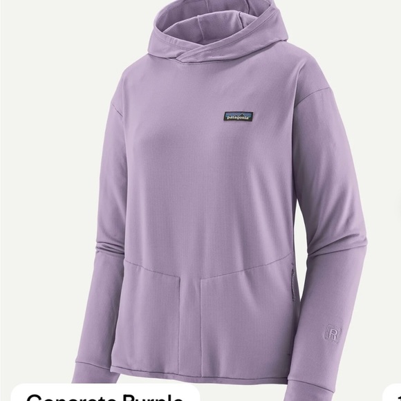 Patagonia Women's R1® Thermal Pullover Hoody Concrete Purple Lilac Size M NWOT - Picture 3 of 16